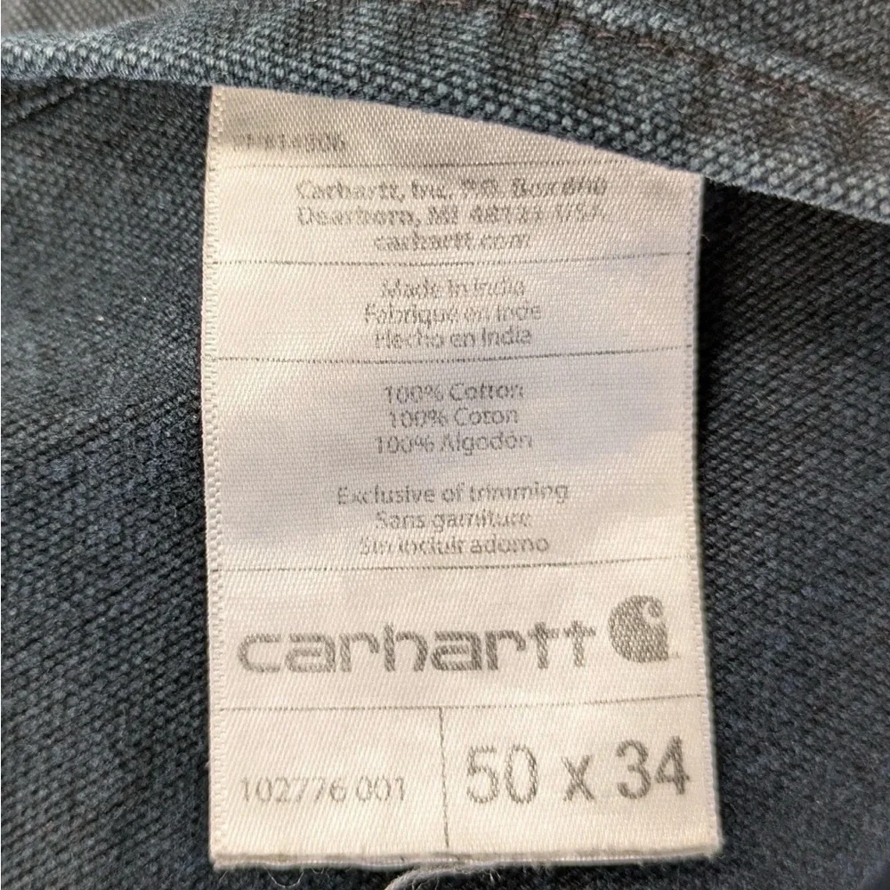 Carhartt Duck Bib Overalls | Black | Relaxed Fit | 50x34